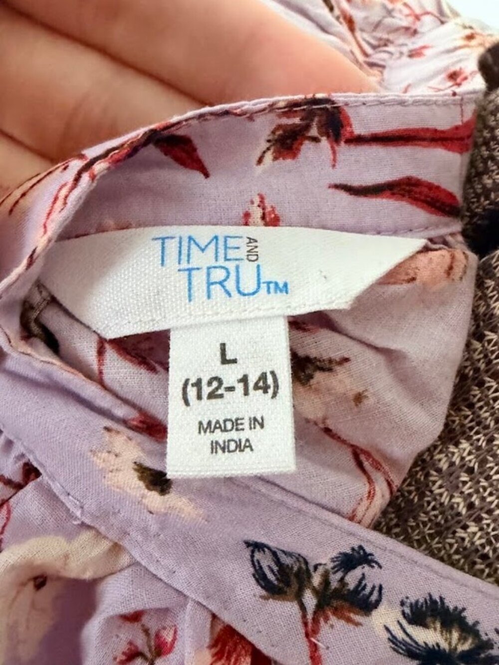 Time and Tru Button-Front Tiered Midi Dress  Size L - Picture 5 of 7